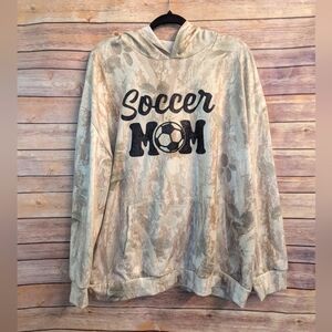 NWTs, Glitter, Soccer Mom Hoodie in Camo. Soccer Mom